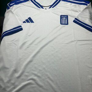 GREECE National Team Men's JERSEY White Sz M,L,XL,2XL NWT By Adidas